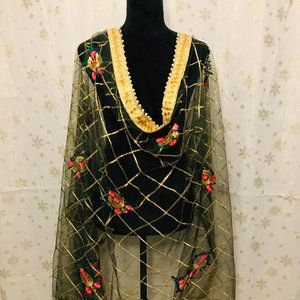 OLIVE GREEN SCARF /DUPATTA